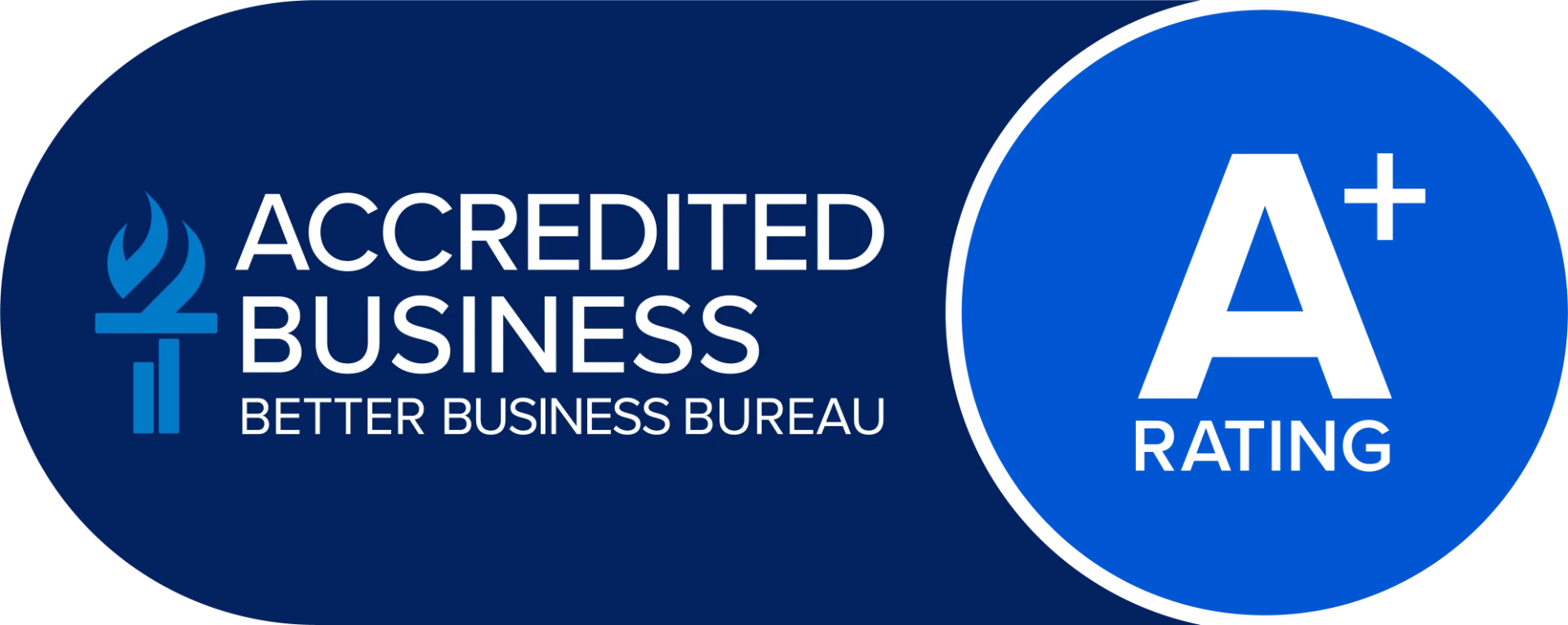 BBB Accredited Business with an A+ rating from the Better Business Bureau